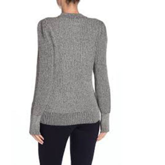 Free Press Pullover Sweater Plaited Long Sleeve Sweater Mock Neck Black Size XL - Picture 2 of 8